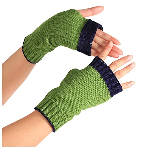 Guantes Mitones Mujeres Casual Lindo Medio Punto Fingerless Solid Empalme Guantes Guantes Niño Táctil Cover