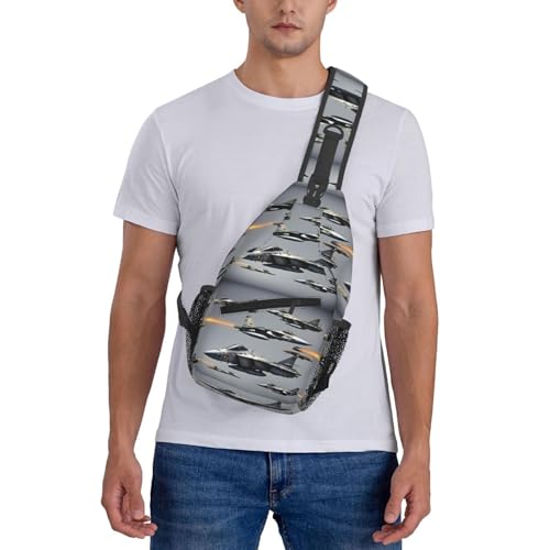 Morral cruzado con diseño de aviones de combate miniatura 7