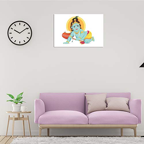 Image of PAPER PLANE DESIGN Paper Baby Krishna Poster for Pregnant Women - 12 x 18 Inch, Multicolor (Design-G)
