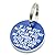 Engraving Studios Deeply engraved blue plastic 27mm circular dog tag