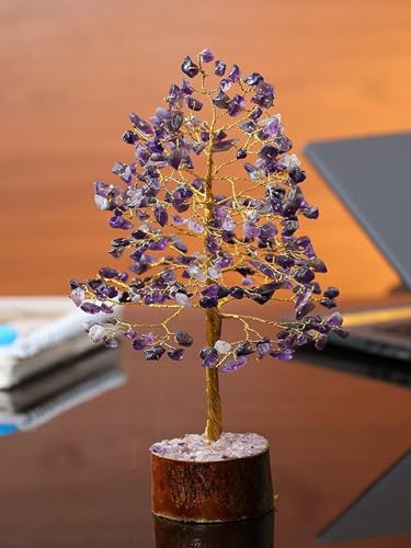 Image of ZAICUS Amethyst Crystal Tree Gemstone Healing Home Decor