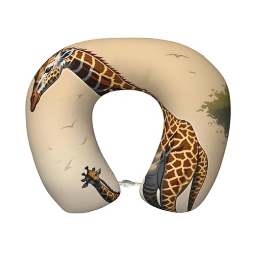 Almohada de espuma viscoelástica con diseño en U negra miniatura 1