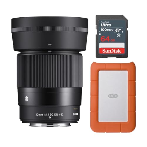 Sigma 30mm F1.4 Contemporary DC DN Lens for Fuji X Mount with 1TB