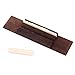 Replacement Rosewood Bridge with Beige Nut Saddle Slotted Set for 4 String Ukulele Hawaii Guitar