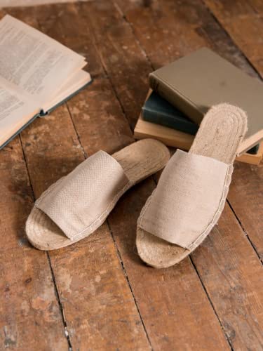 Espadrilles chaussons beige pour homme avec un kit DIY complet