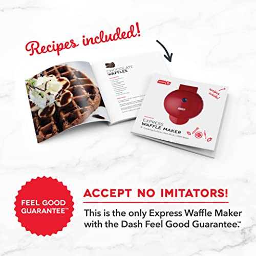 Dash Express 8” Waffle Maker For Waffles, Paninis, Hash Browns + Other Breakfast, Lunch, Or Snacks, With Easy To Clean, Non-Stick Cooking Surfaces - Black #TOP5