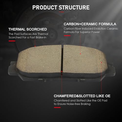 Image of cciyu D2036 Front Ceramic Disc Brake Pads Kit For Honda CR-V 2017-2022