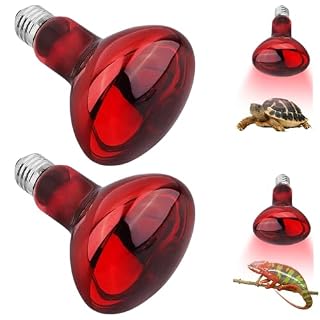 UQTUKO lot de 2 ampoules chauffantes infrarouges E27 100W rouge