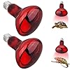 UQTUKO Bombillas de Calefacción para Reptiles, 2 Piezas Bombilla Térmica Retroiluminación Reptil 100W E27 Bombilla Infrarroja Calor para Reptiles y Lagartos Anfibios, serpientes, Tortuga