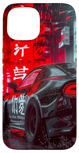 Custodia per iPhone 15 Retro JDM giapponese Drift Racing Tuning Car Tokyo Skyline