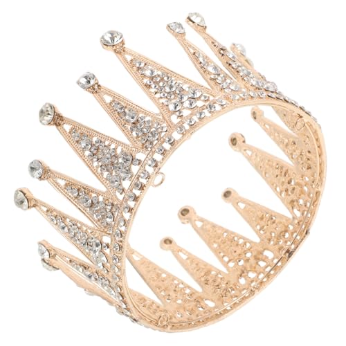 Diadème de princesse en cristal pour mariage et couronne ronde de coiffure