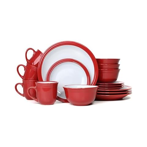 Waterside 16 Piece Red Camden Dinner Set Cover