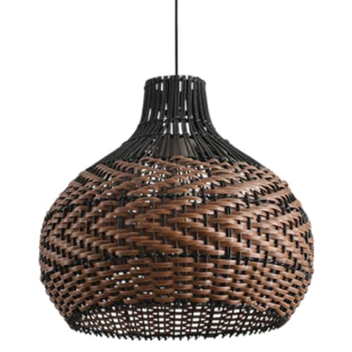 Lampe en rotin tressé à la main de 38 cm pour une élégance durable