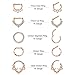 FINREZIO 16PCS 16G Stainless Steel Septum Piercing Nose Rings Hoop Tragus Cartilage Retainer Body Piercing Jewelry