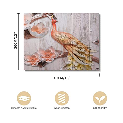 Cuadro de pavo real enmarcado para decorar una sala elegante y moderna 2