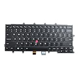 Clavier de rechange compatible avec Lenovo ThinkPad X230S X240 X240I X240S X250 X260 X270 avec rétro-éclairage avec pointeur