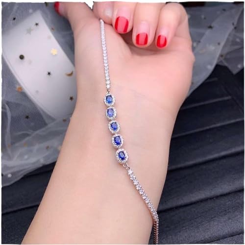 Bracelet jonc en saphir naturel, cadeau idéal en opale et argent massif S925