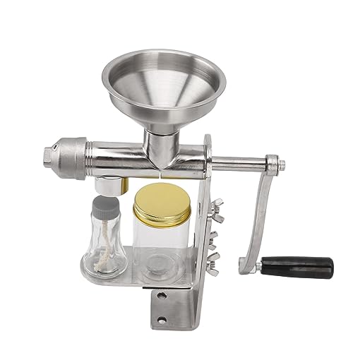 XWXLIJV Manual Oil Press Machine Stainless Steel Cold Hot Press Oil Extractor Household Commercial Oil Expeller Oil Presser for Nut and Seed Oil Press Commercial Domestic Use