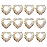 Tolospace 20 diamantes de imitación en forma de corazón de 10 mm, diamantes de imitación en forma de corazón, sin agujero para manualidades, fabricación de joyas