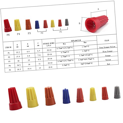 Conector electrico multicalibre con resorte conico kit Cabilock de tuercas aislantes terminales 5