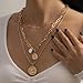 Buyongwant Gold Necklace for Women Irregular Three-Layer Chain Y2k Hip-Hop Fashion Multi-Layer Chain Jewelry Women's