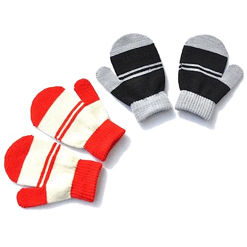 5Pairs Winter Gloves Soft Knitted Mittens for Boys Windproof Wear Resistant for Outdoor Play and Winter Activities2