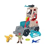 Fisher-Price Mattel Imaginext Jurassic World Trek ‘N Transform Toy Vehicle Play Set with Dinosaur, 3-inch Action Figure & Projectile Launcher with Projectiles