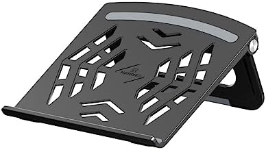 Portronics My Buddy Hexa 5 Laptop Stand with Foldable & Ventilated Design, Ergonomic Elevation, Anti-Slip Silicon Pads and Lightweight Body for Upto 15.6” Laptops & MacBooks (Black)