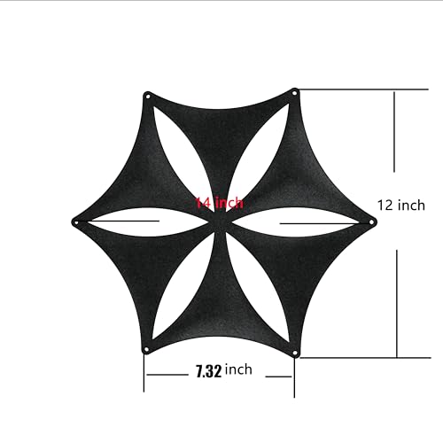 OSHIYINN Felt Fiber Surface High Density Polyester Fiber Board 3D Flower Venus 14"x12" Hanging Room Divider Panel Cut Room Partition Home Decoratio(12 Pcs)(Black)