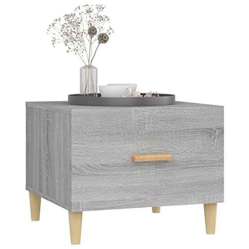 Table basse avec tiroir gris Sonoma pour optimiser le rangement du salon