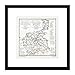 Produktbild Artery8 Map Antique 1820 Petrovich Kingdom Poland Old Replica 8X8 Inch Square Wooden Framed Wall Art Print Picture with Mount