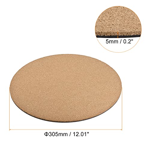 MECCANIXITY Cork Plant Mat 12 Inch Round Plastic Absorbent Waterproof Coaster Pad for Home Garden Pot - Image 3