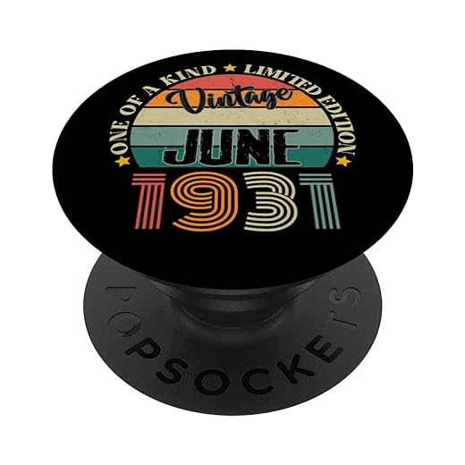 93 Años Vintage Junio 1931 93 Cumpleaños Retro PopSockets PopGrip Intercambiable
