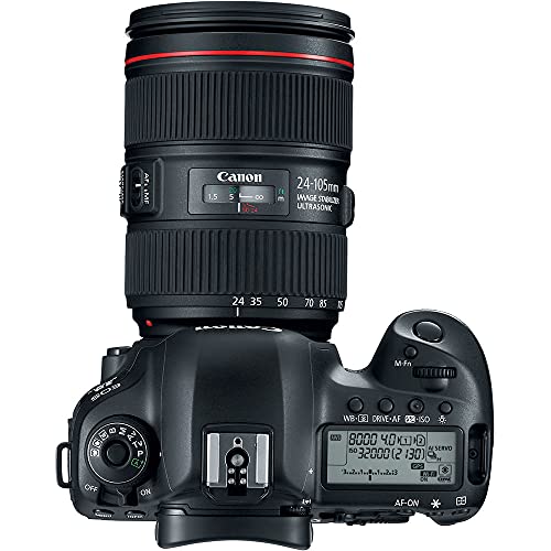 Image of Canon EOS 5D Mark IV DSLR Camera with EF 24-105mm f /4L is II USM Lens | Full-Frame 30.4MP, 4K Video, Dual Pixel CMOS AF | Professional Photography Kit (1483C010) + Canon Shoulder Bag + 64GB Card