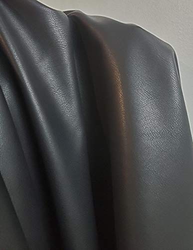 NAT Leathers™ | Couro sintético sintético (vegano aprovado) preto peso fino (vegano) 0,7 mm stretch