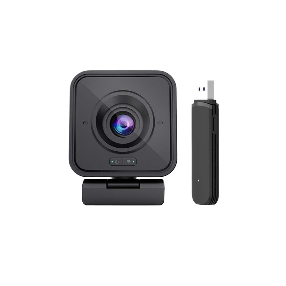 Wireless Webcam 1080P HD PC Camera, with Microphone, 2.4Ghz Web for Live Streaming Video Conferencing