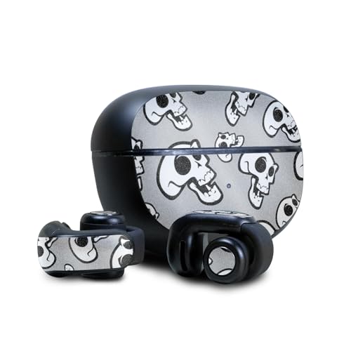 Image of Glossy Glitter Skin Compatible with Bose Ultra Open Earbuds - Laughing Skulls - Premium 3M Vinyl Protective Wrap Decal Cover - Easy to Apply | Crafted in The USA by MightySkins