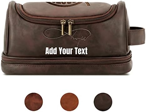 Christian Jesus Toiletry Bags for Men, Personalized Anniversary Birthday Gifts for Him Husband Boyfriend Dad, Travel Toiletry Bags Fit for Bathroom Camping, Jesus Fish Shaving Bags Gifts for Men