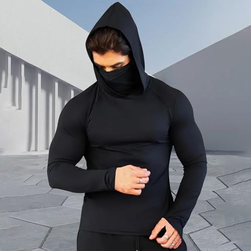 Sun Shirts for Men Lightweight UPF 50+ Long Sleeve Fishing Shirt with Mask Dry Fit Performance UV Neck Gaiter Hoodies2