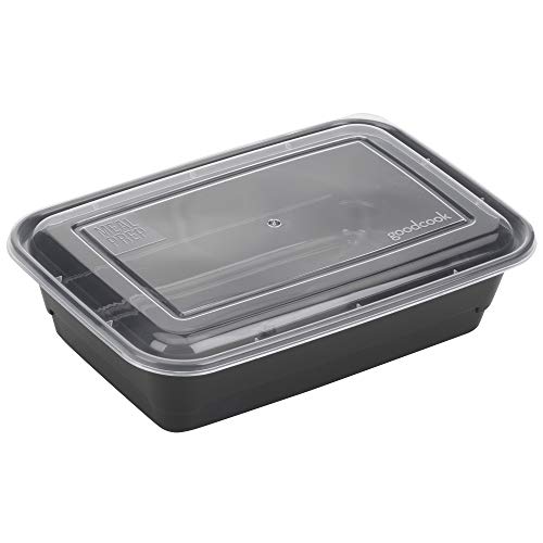 GoodCook Meal Prep Containers, Single Compartment 10-Pack, BPA-Free Reusable Food Storage, Black, Microwave & Freezer Safe, Stackable Meal Prep Containers for Lunches and Snacks - Image 4