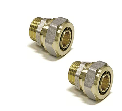 Conector recto de 16 mm, 1/2 macho, ajuste de compresión, tipo de accesorios: PEX-AL-PEX (2)