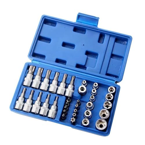 Juego de 34 llaves de estrella y brocas electrónicas, herramienta de mano para mecánicos, entusiastas del bricolaje, tareas domésticas, juego de herramientas para el hogar