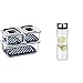 WMF Top Serve Juego 3 Piezas rectangulares conservar + Motion Jarra de Agua 1,25 l, Altura de 29 cm Jarra de Cristal Tapa de Silicona Closeup Set de Cierre de Agarre para lavavajillas