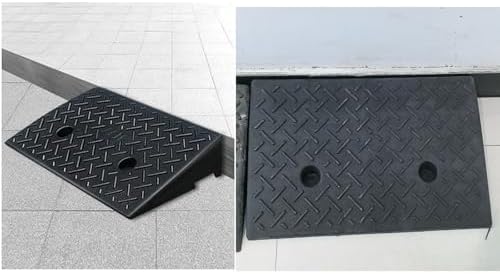 50cm Heavy-Duty Thickened Solid Rubber Triangular Pad, Wear-Resistant Curb Climber, Pressure-Resistant Step Support for Outdoor Safety