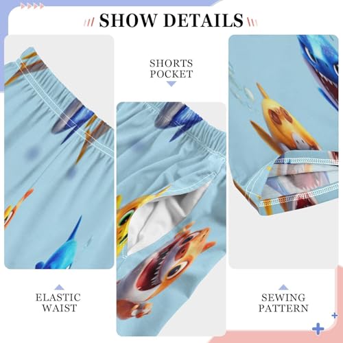 Vibrant Cute Little Sharks Lounge Pajama Pants Soft PJ Bottoms for Sleepwear Ages 6-14 Years4