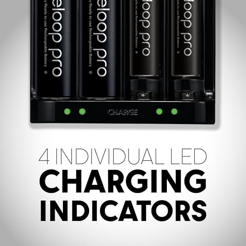 Panasonic BQ-CC17KSBA eneloop Advanced Individual Battery Charger with 4 LED Charge Indicator Lights, Black - image 4