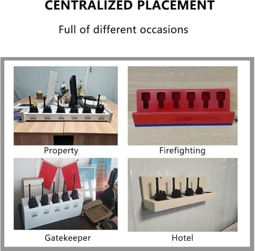 Handheld Radio Holder Tool Storage Cabinet,Walkie Talkie Holder Universal Radio Case, Two Way Radio Holder Universal Multi Grids Walkie Talkies nizer, Wall Mounted Microphone Hang(Size:61*22*20cm)