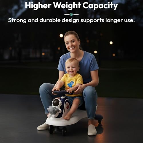 Image of StarAndDaisy Baby Swing /Magic Car for Kids Toys for 2-5 Years boy & Girl with Backrest seat & Storage, 360 Swivel Steering Twister Ride-on /Wiggle car Toy (Red-Blue)