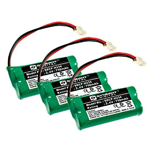 Synergy Digital Att EL52313 Cordless Phone Battery Combo-Pack Includes: 3 x SDCP-H334 Batteries