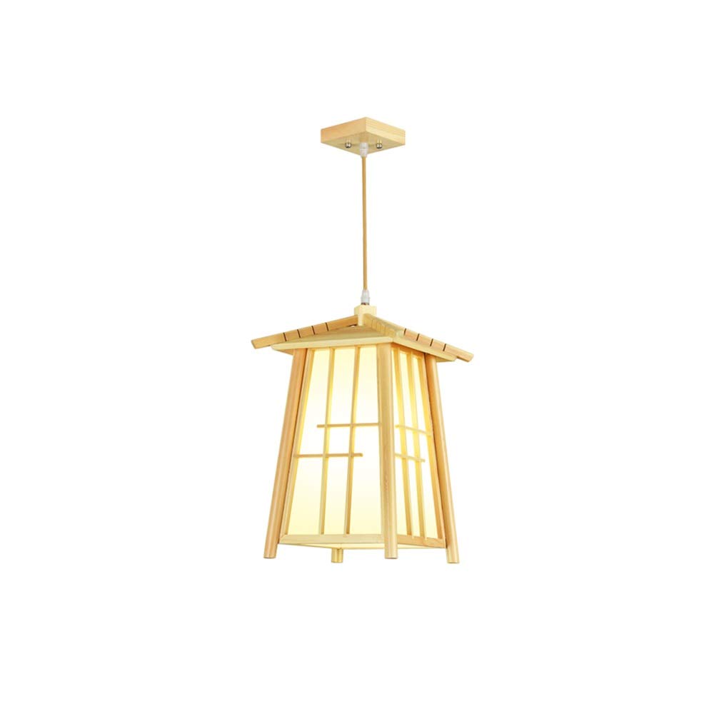 Lustre E27 en bois massif noble et acrylique de haute qualité